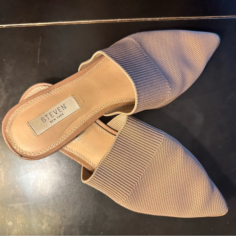 Steven By Steve Madden Tan Knit Mules - Picture 2 of 3